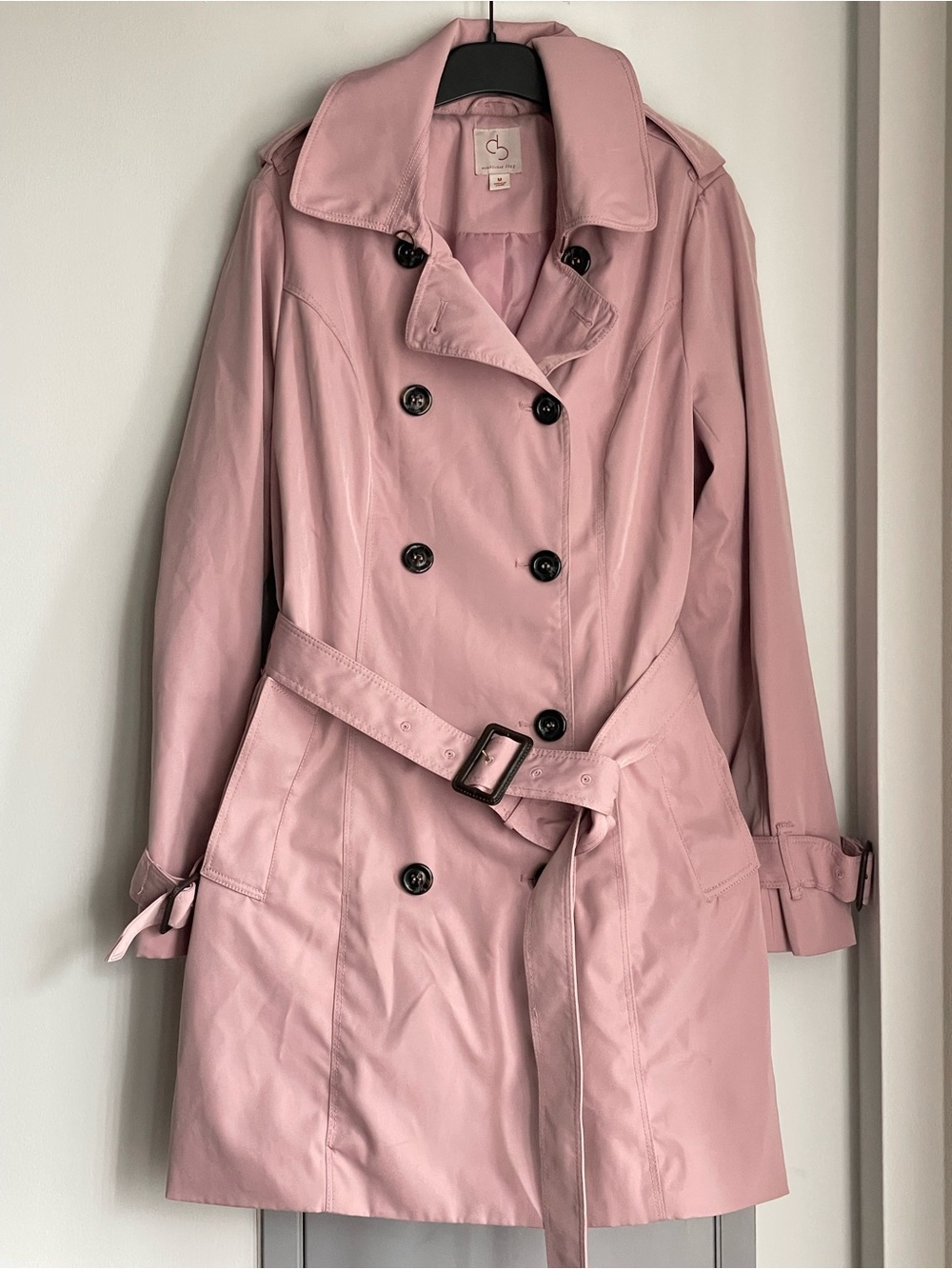 db Established 1962 Double-Breasted Pink Trench Coat